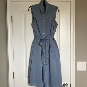 Lightweight chambray shirt dress